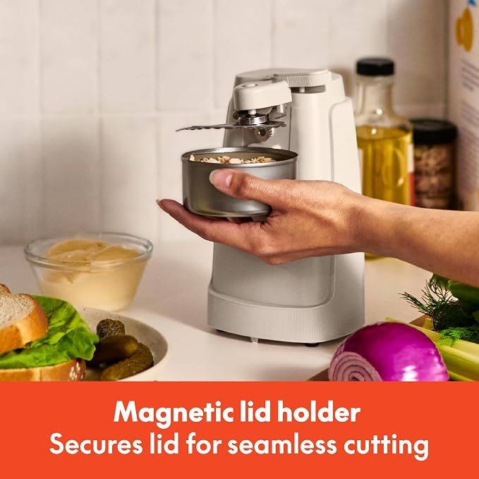 Electric Can Opener, Automatic One-Touch, Oatmilk