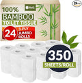 Reli. Bamboo Toilet Paper (24 Jumbo Rolls) | 3 Ply Toilet Paper (350 Sheets/Roll) Bathroom Tissue | Organic Bath Tissue | Bamboo Chemical Free Toilet Tissue Rolls (8400 Sheets Total)