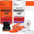 Pricing Labels for Monarch 1131 White and Fluorescent Red - 1 White & Red Sleeve - 40,000 Labels w/ 16 Rolls Value Combo Pack, 2 Sleeves - Made in USA