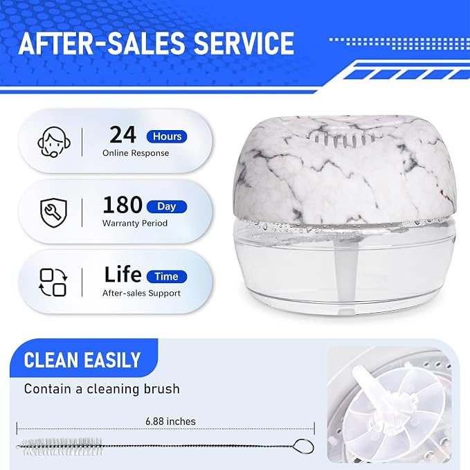 Purifier Air Washer, Air Fresher Aroma Diffuser for Home, Office, Air Purifier with Night Light (Marbling)