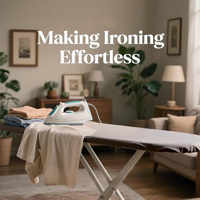 Ironing Board 48" x 13" with Iron Rest, 7-Level Height Adjustable, Heavy Duty Steel Legs, Foldable Space Saving Laundry Iron Table with Heat Resistant Removable Cover, Grey