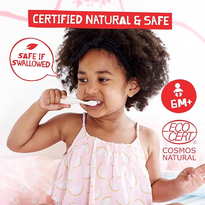 Jack N Jill Natural Toothpaste, Flavor Free, 1.76 oz (Pack of 6) | Fluoride Free Kids & Toddlers Toothpaste, Gently Cleans Teeth, 40% Xylitol, BPA Free, No Artificial Dyes
