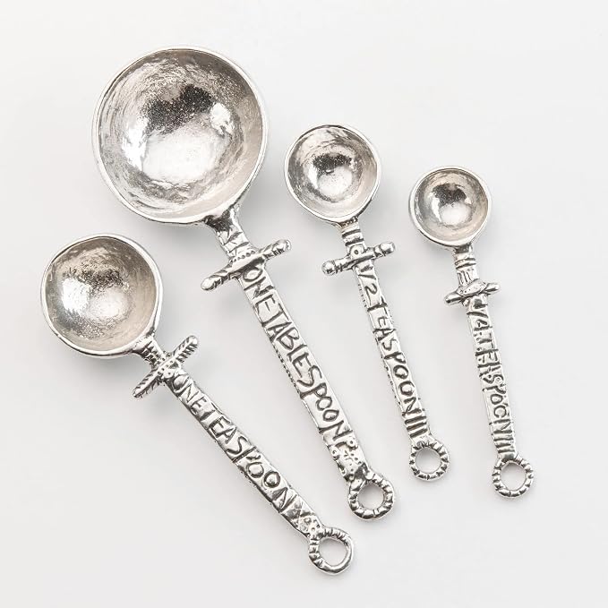 Crosby & Taylor Celtic American Handmade Artisan Pewter Measuring Spoon Set