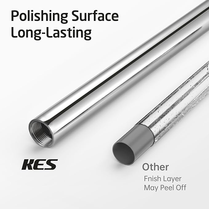 KES Toilet Paper Holder Free Standing with Heavy Weighted Base, Toilet Paper Holder Stand Modern, Toilet Paper Roll Holder Rustproof 18/8 Stainless Steel Polished Finish, BPH283S1
