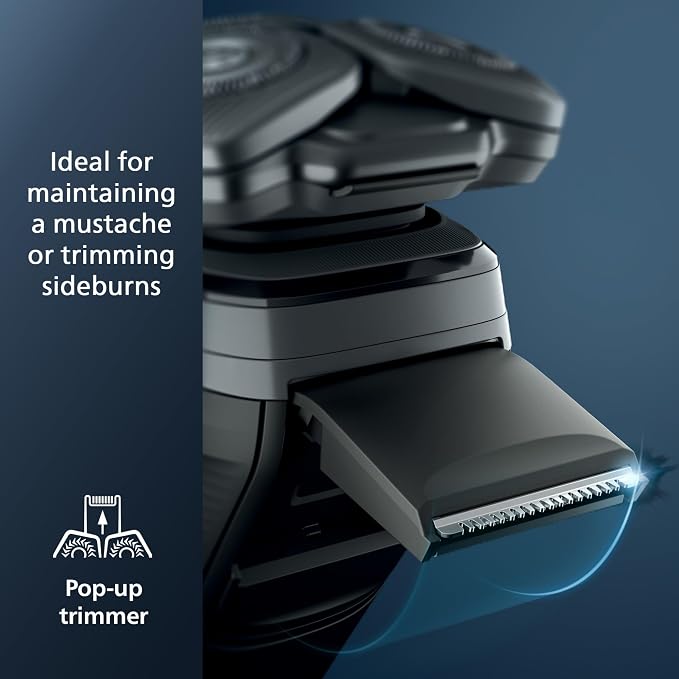 Philips Norelco Shaver 7800, Rechargeable Wet & Dry Electric Shaver with SenseIQ Technology, Quick Clean Pod, Charging Stand, Travel Case and Pop-up Trimmer, S7885/85