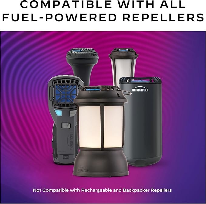 Thermacell Mosquito Repellent Refills, 60-Hour Pack; Contains 15 Repellent Mats, 5 Fuel Cartridges; Compatible with Any Fuel-Powered Thermacell Product; No Spray, Scent, Mess