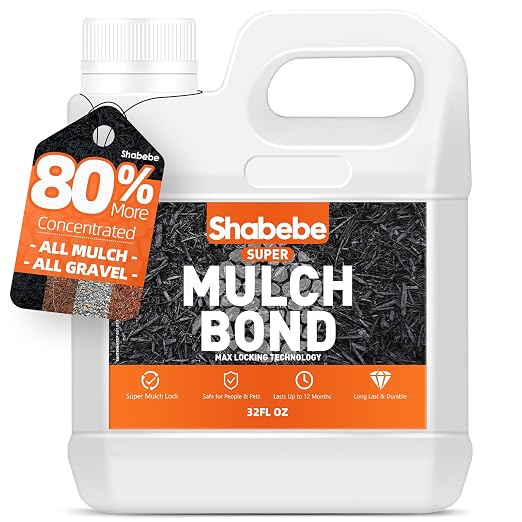 Mulch Bond, 32OZ Rock Glue for Landscaping Heavy Duty Gravel Binder & Stone Adhesive, Fast-Drying, Non-Toxic, Weather-Resistant, Strong Hold for Slopes, Walkways, Mulch Hold & Pine Straw