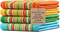 Urban Villa Kitchen Towels 100% Cotton Dish Towels for Kitchen(Set of 4)20”x30” Dish Cloths Highly Absorbent Kitchen Linen Set with Hanging Loop Perfect for Drying Dishes Cleaning Towels -Multi Color
