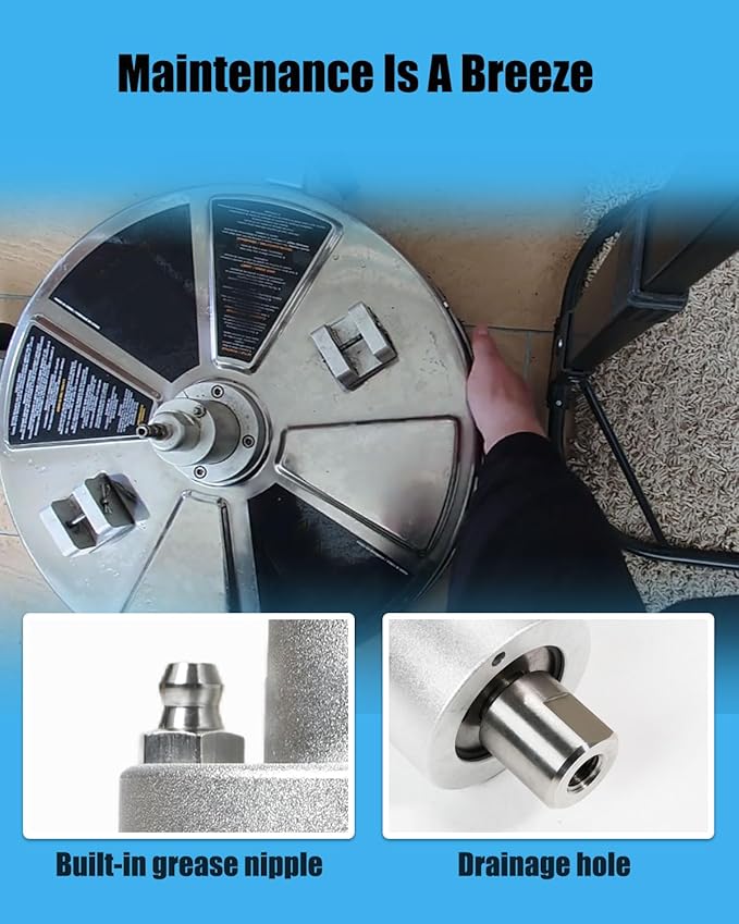 Washer Replacement Rotary Swivel Head for BE Whirl-A-Way 16’’18’’ 20’’ 24’’ Cleaner Replace 85.790.004, Aluminum Body, Surface Cleaner Swivel Head Max Pressure/Flow: 4000 PSI, 8 GPM