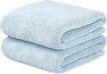 JML Bath Towels, Pack of 2, 30 in x 60 in, Light Blue | Hanging Loop, Super Soft, Absorbent, Lint Free, Fade Resistant, Lightweight, Quick Dry, Use for SPA , Sauna, Salon Hair Wrap