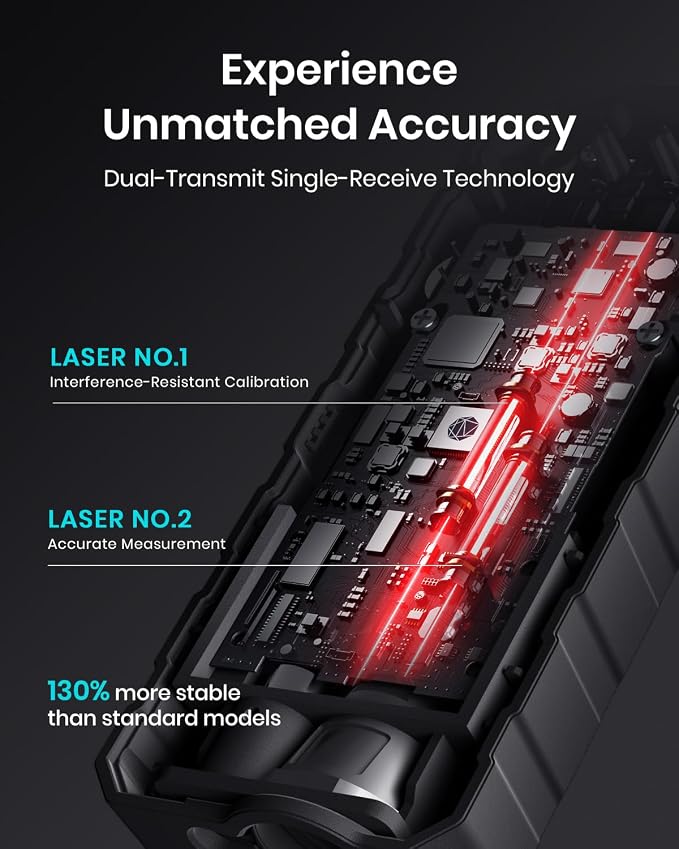 MILESEEY Laser Measurement Tool, 229Ft Laser Measure with Digital Angle Level, Laser Tape Measure with Phone App, Record Data and Make Your own Sketch Support Hand-Drawn Plan/Draw on Picture