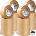 Oleitodh 16 Pack Brown Paper Packing Tape, Kraft Paper Tape Bulk 2" x 55 Yardx 7 mil Gummed Tape for Marking, Sealing Box, Masking, Shipping, Strong Adhesive Easy-to-Tear Waterproof Tape