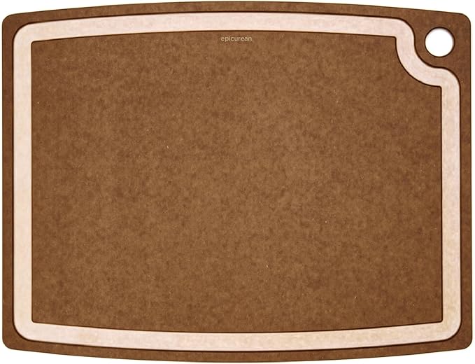 Epicurean Gourmet Series Cutting Board with Juice Groove, 19.5-Inch by 15-Inch, Nutmeg/Natural