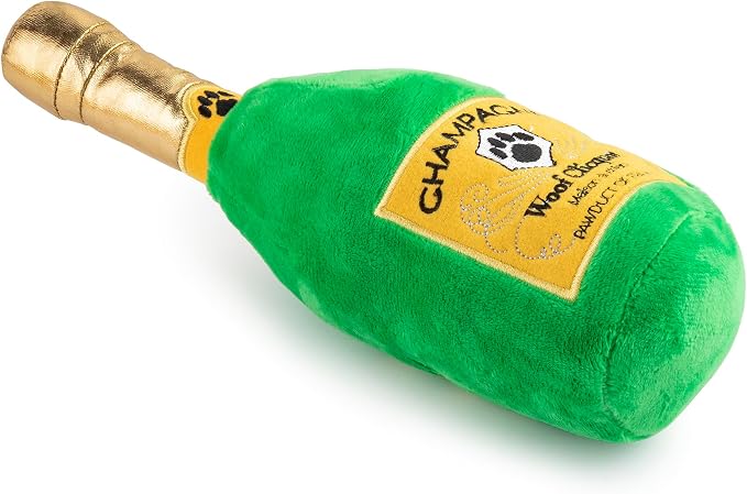 Haute Diggity Dog Woof Clicquot Classic, Plush Designer Dog Toys with Interactive Squeaker, Stimulating Pet Enrichment, Machine-Washable & Safe Materials for All Breeds, One Size