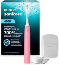Philips Sonicare 4100 Rechargeable Electric Toothbrush, Advanced Plaque Removal, Pressure Sensor, Includes Brush Head Case, Deep Pink BD5004AZ