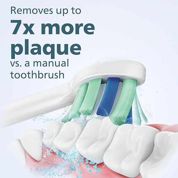 Philips Sonicare 4100 Rechargeable Electric Toothbrush, Advanced Plaque Removal, Pressure Sensor, Includes Brush Head Case, Black BD5003AZ
