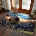 Entryway Rug Indoor Outdoor 31.5"x47.2", Football Sports Absorbent Non Slip Floor Mat, Football Field Goal Net Soccer Low-Profile Welcome Mats for Front Door Patio Mudroom Garage Entrance