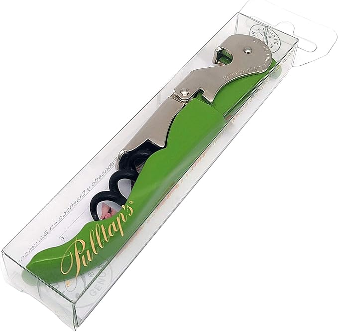 Pulltap's Genuine Slider 900 Waiter's Corkscrew – Double-Hinged Wine Key with Sliding Foil Cutter – Patented Design – Made in Spain – Verde Limón (Lemon Green)