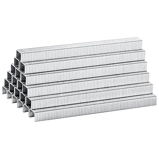 meite T50 Staples, 5/16 Inch Length Heavy Duty Staples for Staple Gun, Galvanized, 20 Gauge 3/8" Crown, Compatible with T50 Staple Gun, Ideal for Upholstery, Construction, Furniture (5,000 Counts)