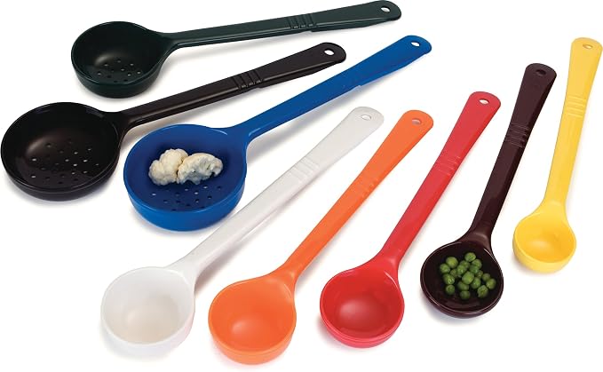 Carlisle FoodService Products Measure Miser Solid Measuring Spoon with Short Handle, 2 Ounces, Red, 1 Count (Pack of 4)
