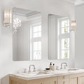 USHOWER 2-Pack Frameless Bathroom Mirrors for Over Sink, 24x36 Inch Rectangular Vanity Mirror with Rounded Corner, Shatterproof Mirror for Vanity, Bedroom, Entryway Upgraded & Remodel