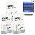 Feather - Nape Blades - Single Edge Guarded Replacement Blades –Fits Feather Nape & Body Razor– Professional Tool for Thinning, Layering, Precision Styling & Body Hair Removal– Made in Japan - 3 Packs