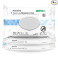McKesson Washcloth Wipes, Unscented - Disposable Wet Wipes for Adults - Fragrance-Free, Paraben-Free - No-Rinse Formula, 48 Count, 3 Packs, 144 Total