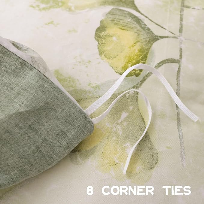 OAITE Duvet Cover Set Twin Size Floral Pattern 500 Thread Count Ultra Soft 100% Cotton Duvet Cover Sets 3-PC, Breathable Duvet Cover with Zipper Closure & Corner Ties