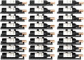 Hoctieon 3-Set 8 Tier Wall Mount Wine Rack (24 Tiers), Wall Racks for Wine Bottles Display and Storage, Hanging Bottle Organizer for Living Room, Dining Room, Wine Cellar, Bar, Black