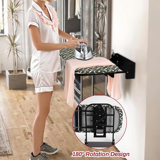 Wall-Mounted Steel Farme Folding Ironing Board (Ironing Board with Holder)