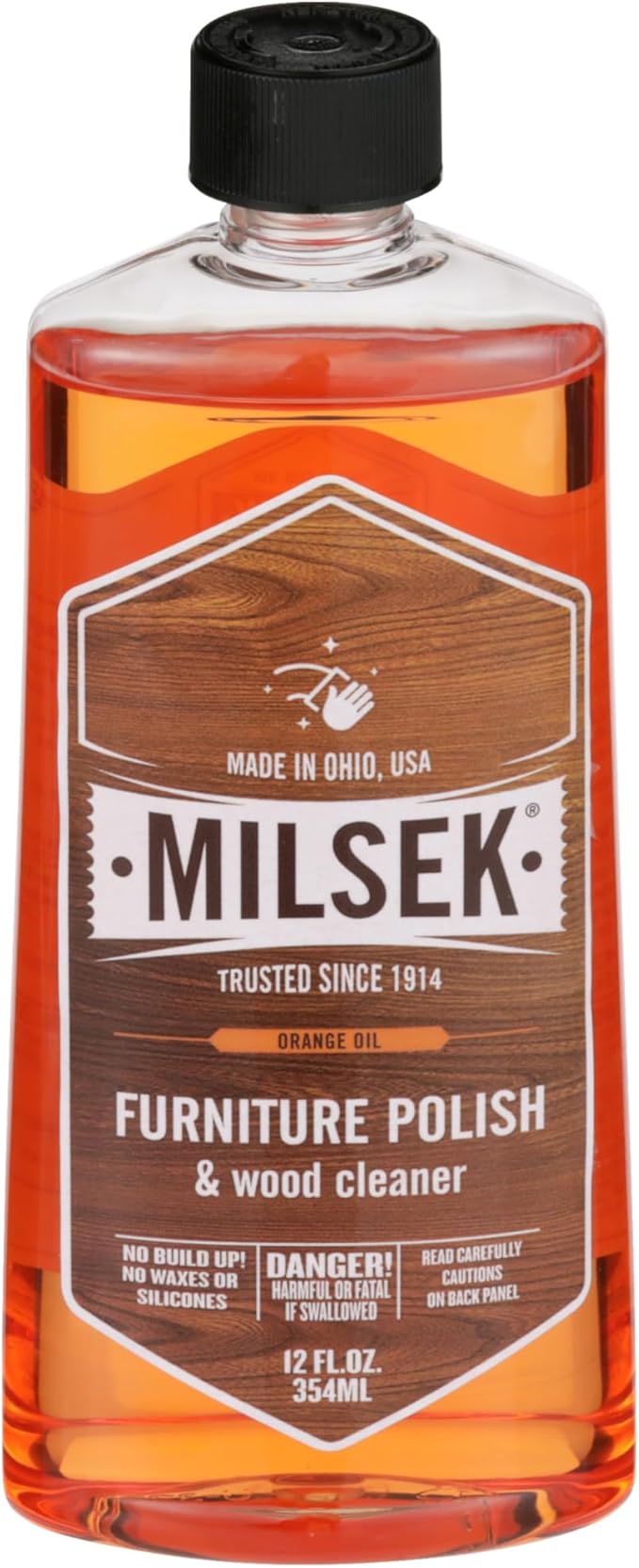 Milsek Orange Oil Furniture Polish and Cleaner - 4 Pack, 12 fl oz