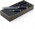 Michel Bras 7 Piece Knife Set | Handcrafted Kitchen Knife Set, 3 Layer Stainless Steel Blades, Black Pakkawood Handle, Precision and Sharpness