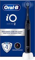 Oral-B iO 2 Electric Toothbrush Black Adult 3 Cleaning Modes Gentle Gums Soft Brush Accessories Replacement Brush Charger