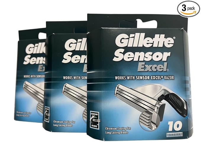 Gillette Sensor Excel - 10 Count (Pack of 3)