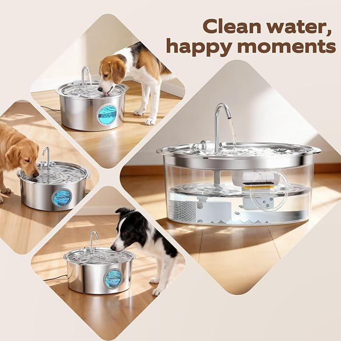 GROOKPET Dog Water Fountain Filters: 12 Dog Fountain Filters - Pet Water Fountain Filters Replacement - Including 6 Filters + 6 Sponges - Suitable for GROOKPET Dog Water Fountain for Large Dogs