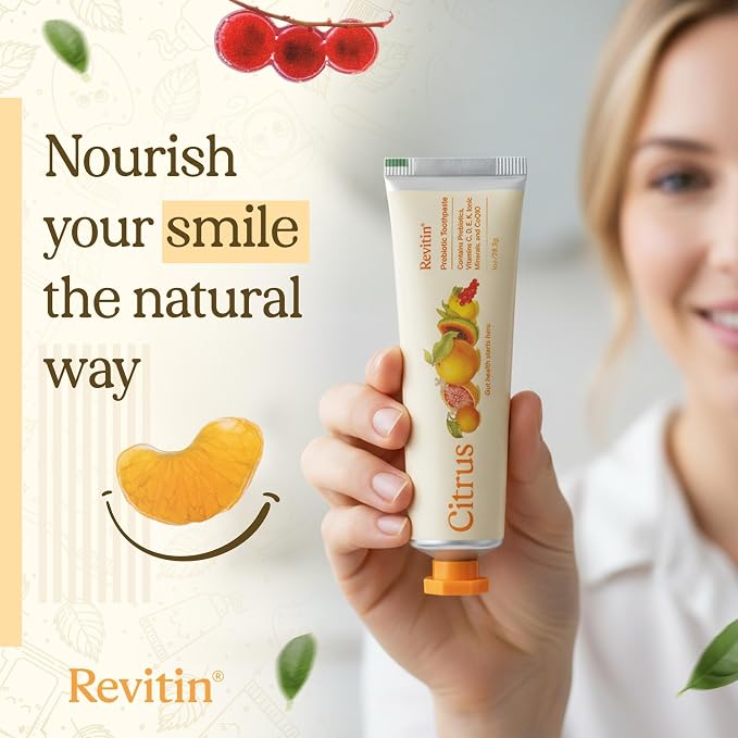 Revitin Travel Size Toothpaste | Fluoride-Free Prebiotic Mint Tooth Gel | No SLS, Gluten Free, Dye Free, GMO Free, No Sweeteners | Non-Toxic, Kid Approved