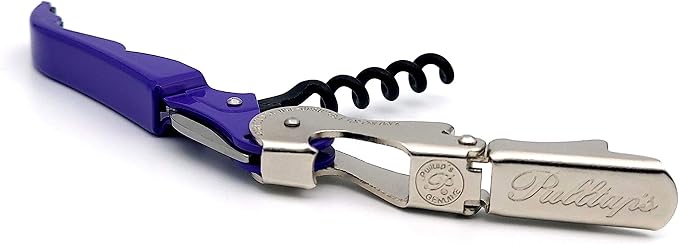Pulltap's Genuine Classic 500 Waiter's Corkscrew – Double-Hinged Wine Key with Hinged Foil Cutter – Patented Design – Made in Spain – Violet (Violeta)