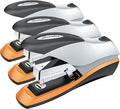 Swingline Stapler, 70 Sheet Capacity, Optima 70, Jam Free, Reduced Effort, Soft Grip, Metal, Silver/Black/Orange (87875) (Pack of 3)