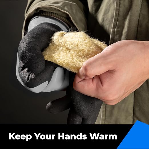 toolant 100% Waterproof Winter Work Gloves, Thermal Insulation with Grip | Touchscreen, Freezer Work for Men and Women, Cold Weather Work & Outdoor Tasks, Grey, X-Large