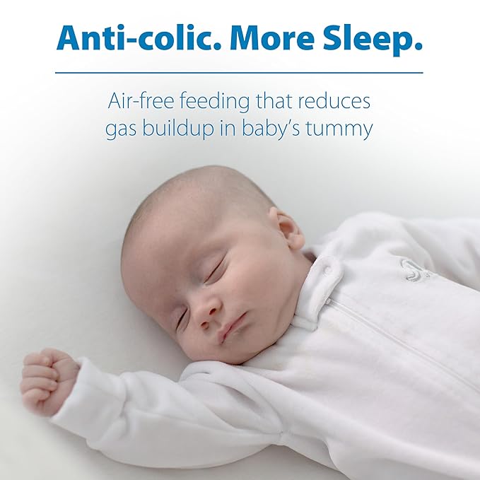 Dr. Brown's Anti-Colic Options+ Narrow Glass Baby Bottle with Level 1 Slow Flow Nipple, BPA-Free, 4 oz/120mL, 0m+, 2-Pack (Packaging May Vary)