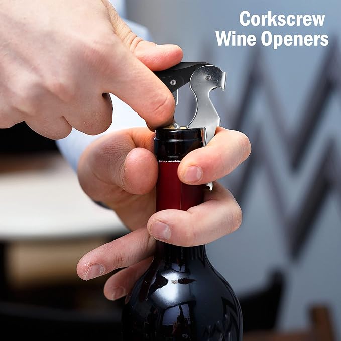 Honoson 24 Pieces Wine Keys for Severs Opener Travel Corkscrew Wine Bottle Opener Waiter Beer Bartender for Wedding Home Office Kitchen Restaurant Bar Applications (Black)