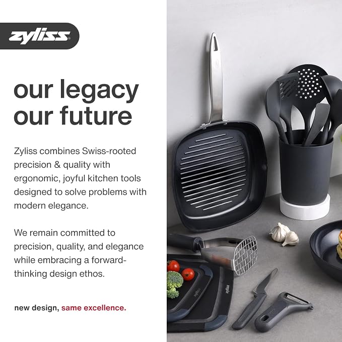 Zyliss Rotary Grater - Includes Universal, Gourmet, Puree & Julienne Drums for Grating Cheese, Vegetables, Chocolates & Nuts - Includes Non-Slip Suction Foot & Table Clamp - 6 Steel Drums