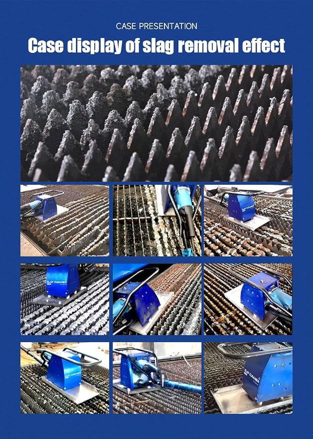 Laser Slat Cleaning Machine 1020W Handheld Laser Slat Cleaner 220V Laser Cutting Machine Portable Slag Remover Cleaning Tool for CNC Laser Cutting Table Sword Fence Plasma Cutters