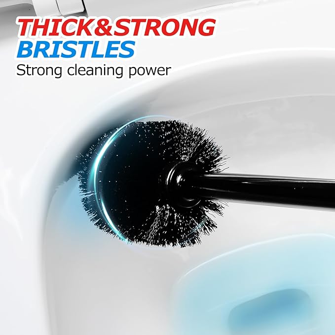 FORASTO 2 in 1 Toilet Plunger and Brush Set,Toilet Bowl Brush Plunger Set,Bathroom Cleaning Tools,Groove Gap Brush,Toilet Brush Plunger Combo,Cleaning Brush,Bathroom Cleaning Supplies