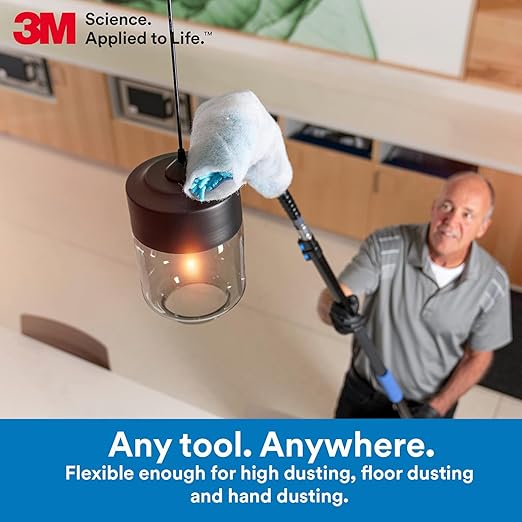3M Easy Trap Sweep and Dust Sheets, 1 Roll of 60 5" x 6" Sheets, Disposable Easy Sweep Floor Duster, Picks Up 8x More Dirt, Dust, Sand, Hair, Works on Dry or Wet Surfaces, Hardwood Floors, 59032W