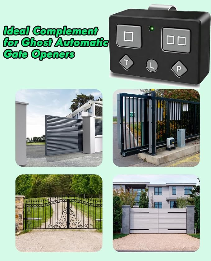 AXP1 AXS1 AXR1 Gate Opener Remote Transmitter, 5-Button, 3-Button Remote Transmitter for Automatic Gate Openers, Partymode, for Gh ost Opener Systems (Black, AXP1 6PCS)