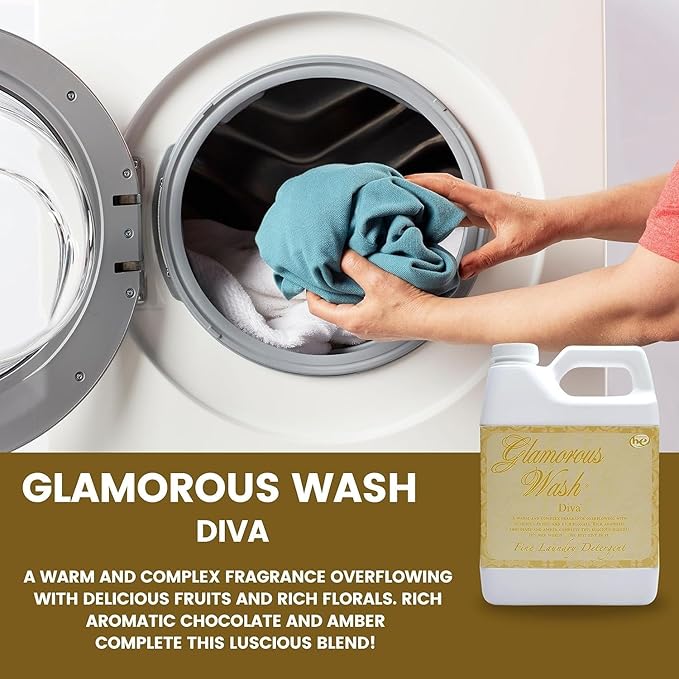 Tyler's Diva Glam Wash Laundry Detergent, Gallon (128 Fl oz) (Pack of 1) ILIOS Packaging.