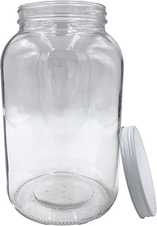 SS Strainers (Medium Strainer with Glass Jar Combo, 1 Gallon Jar Combo)