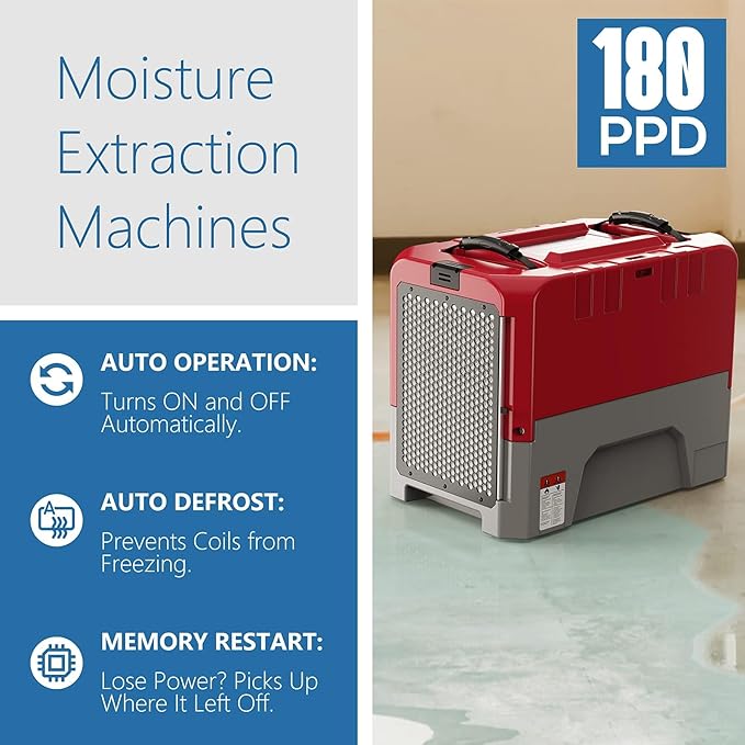 ALORAIR Smart WiFi LGR Commercial Dehumidifier up to 180 PPD (Saturation) with Pump, 6 Years Limited Warranty, Industrial Dehumidifiers APP Control, cETL Listed, for Garage, Flood Restoration