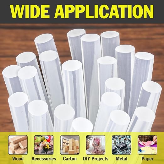 240 Pack Mini Hot Glue Sticks, 4" Long x 0.27" Diameter Glue Sticks for Mini Glue Guns, Perfect Fit for Wood, Metal, Glass, Plastic, Floral, Fabric, Leather, Foam, Floral